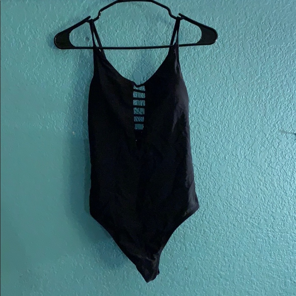 Black Cutout One Piece Swimsuit